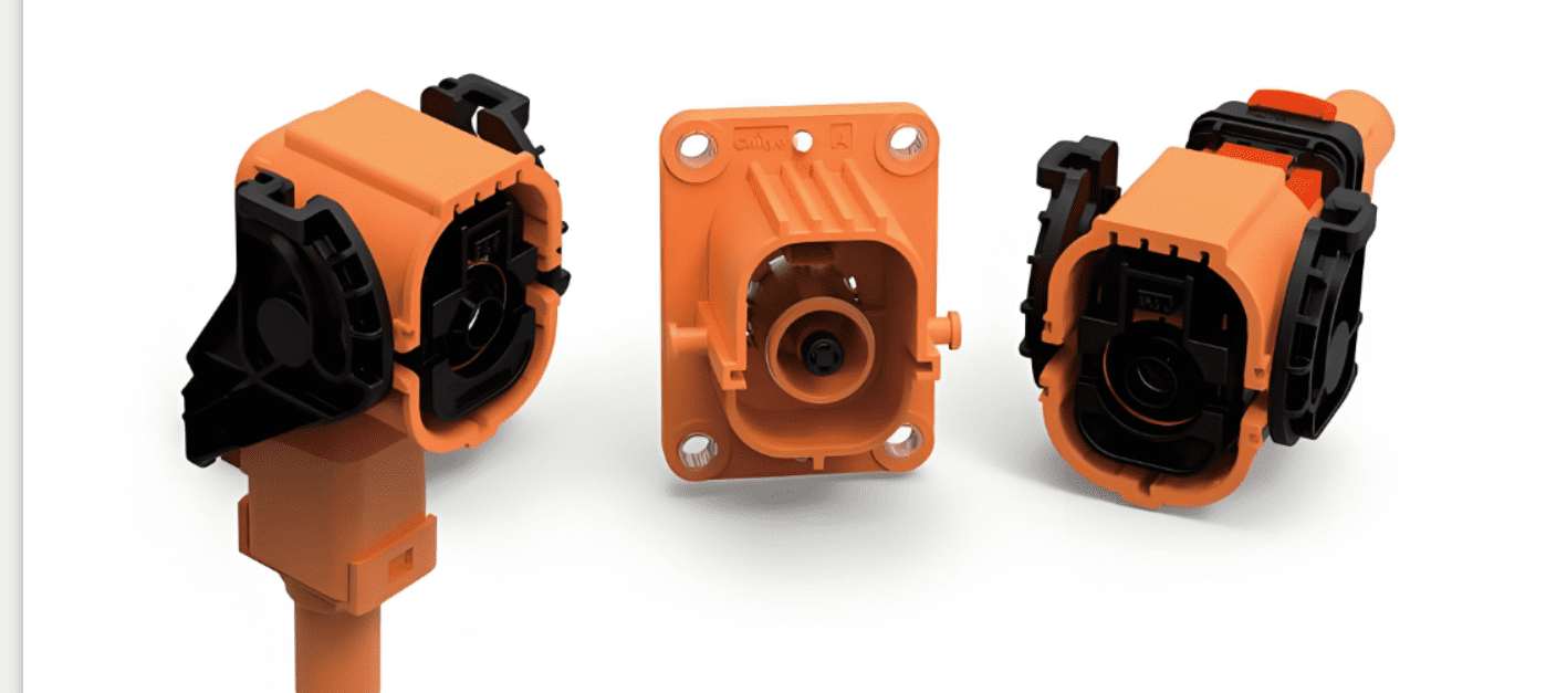 High voltage connector shielding shell shrapnel design optimization case